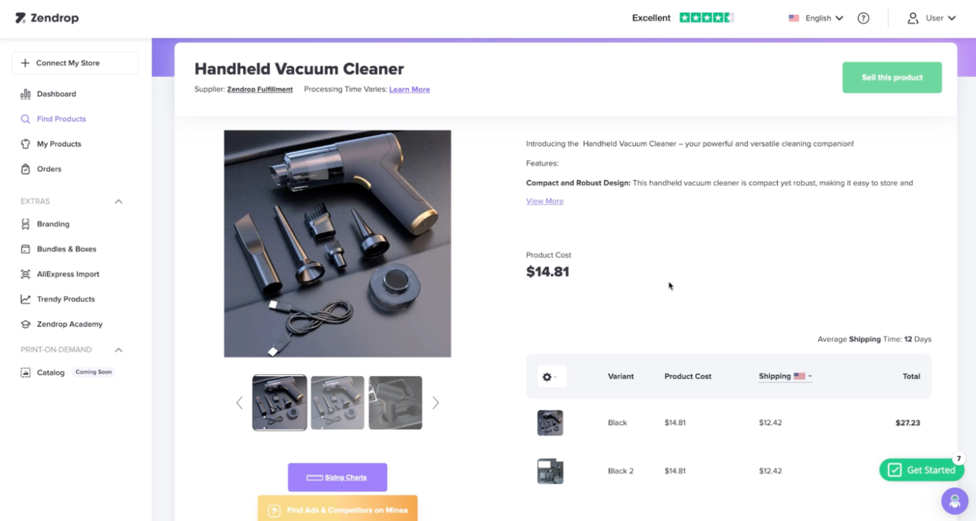 handheld vacuum cleaner