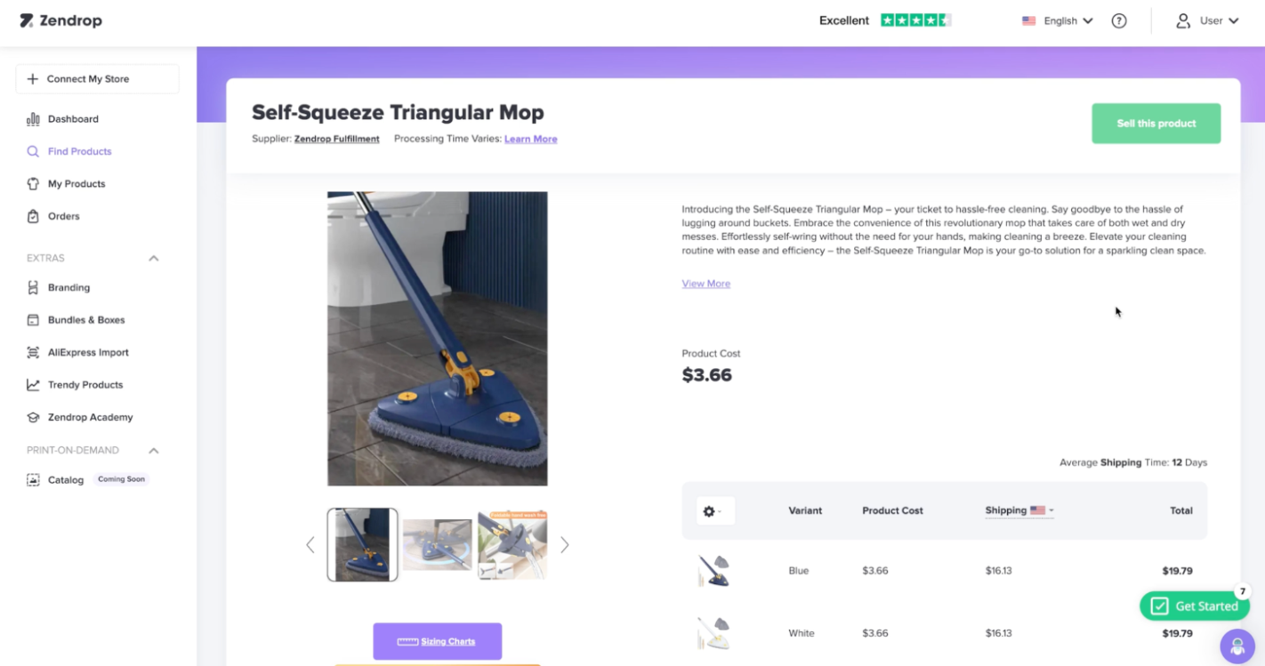 triangle mop