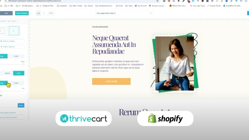 thrivecart and shopify