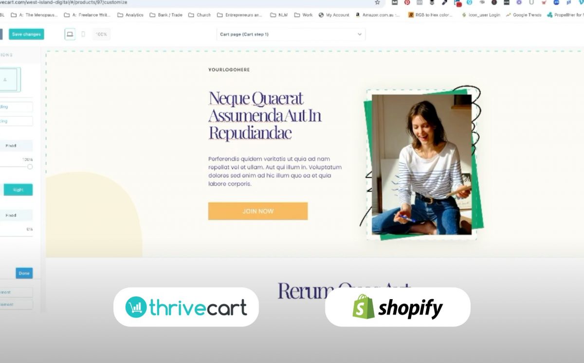 thrivecart and shopify
