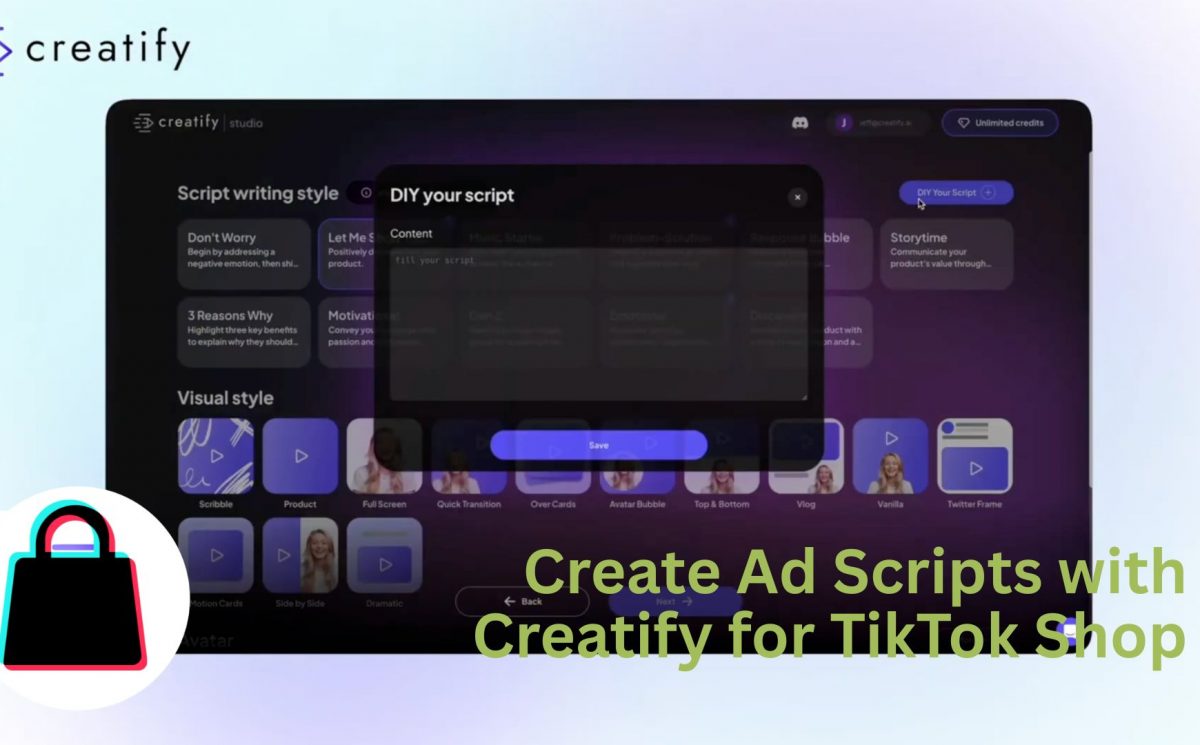 create ad scripts with creatify
